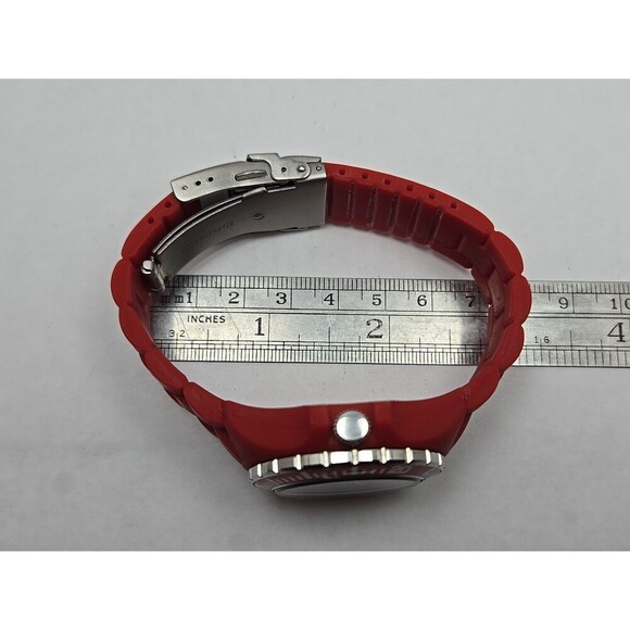 Seapro SP3214 Spring Red Quartz Womens Watch Silicone 36mm New Battery WR30M - Picture 8 of 8